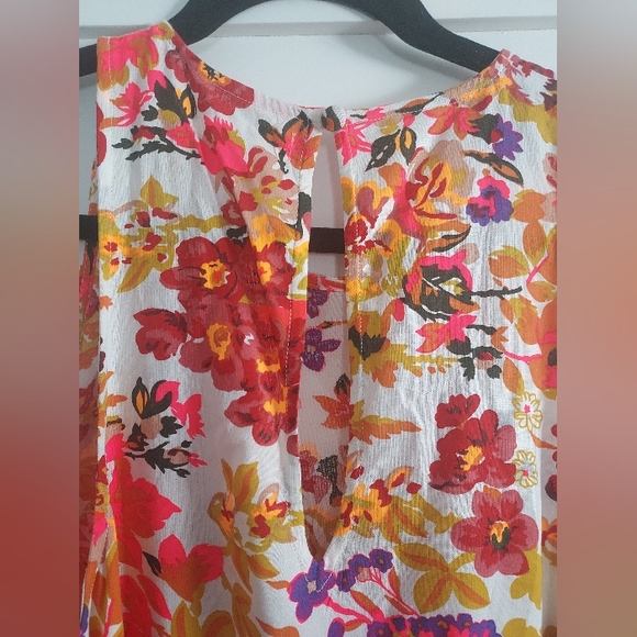 Natural Life Floral Maxi Dress Rayon Sleevless Halter Boho Summer Pockets M - Picture 4 of 13